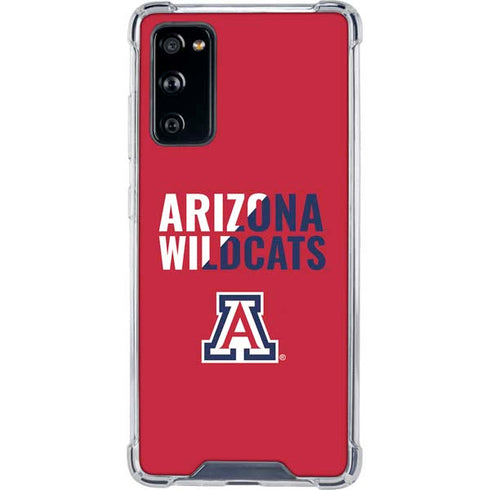 University of Arizona Wildcats Logo Split Red Galaxy S20 FE Clear Case